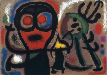 Joan Miró Painting - Personaje y Pájaro 2 Joan Miró